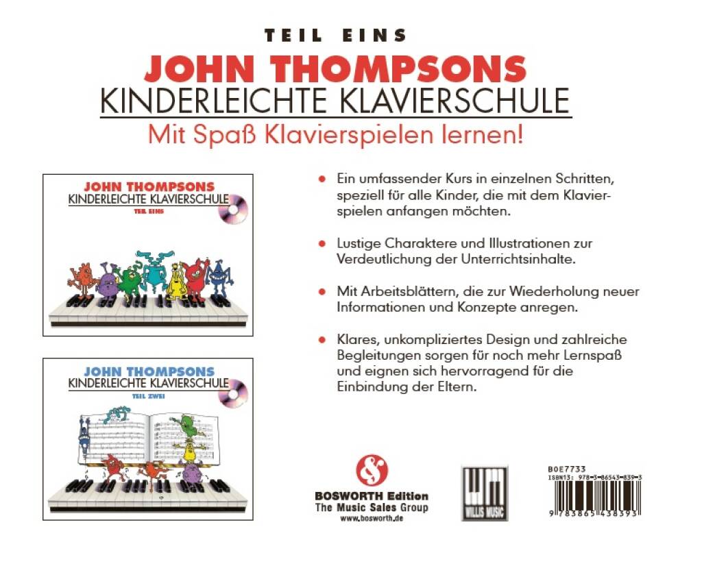 Anderes Coverbild John Thompsons Kinderleichte Klavierschule 1