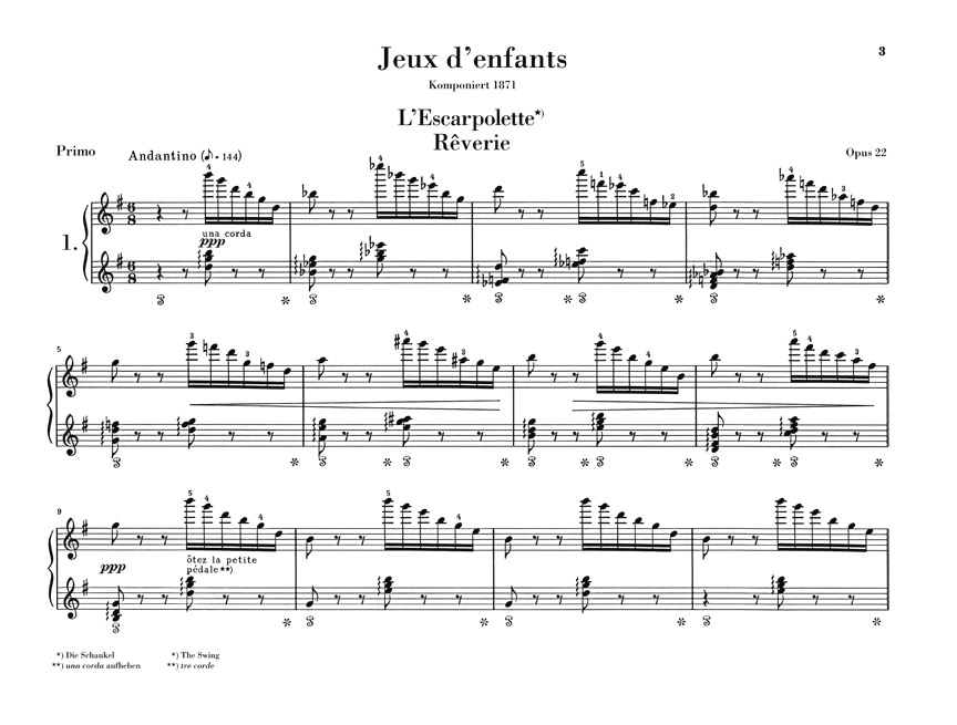 Anderes Coverbild Jeux d'enfants Opus 22 für Klavier zu vier Händen
