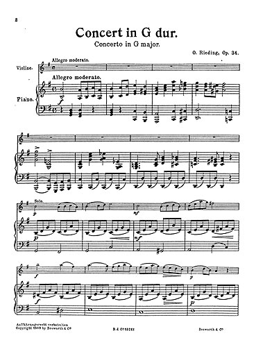 Vorderes Coverbild Concerto In G Op.34