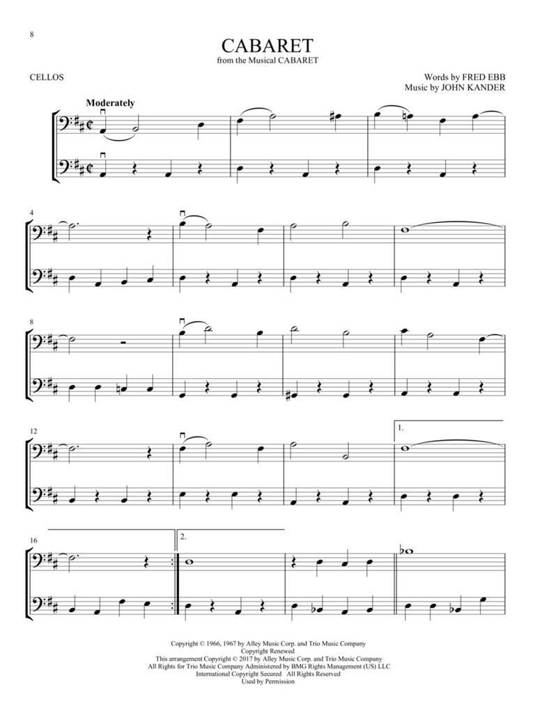 Anderes Coverbild Broadway Songs for Two Cellos