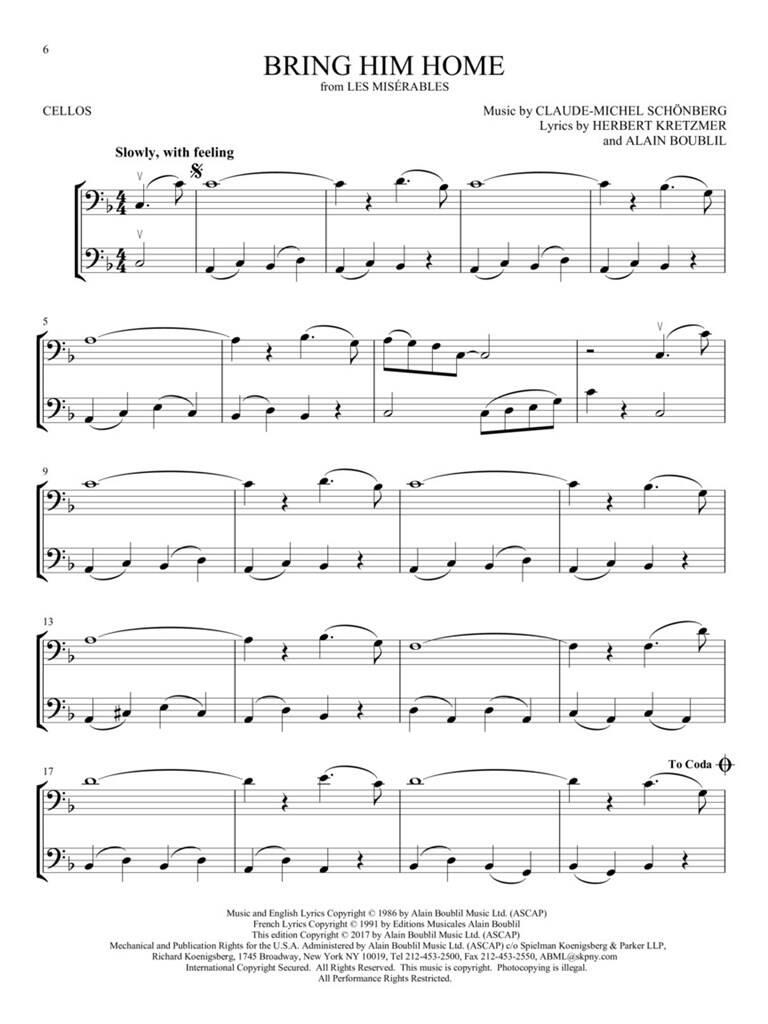 Anderes Coverbild Broadway Songs for Two Cellos