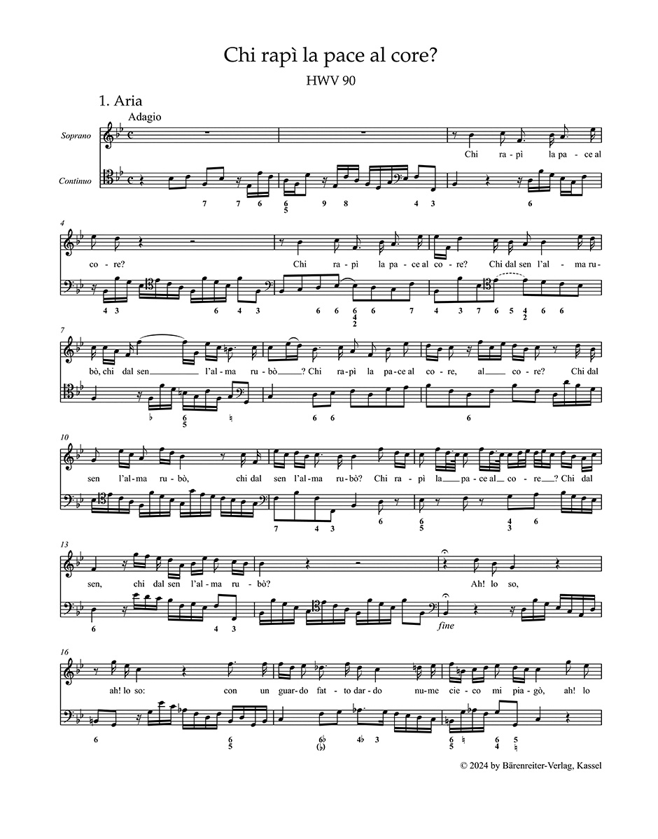 Anderes Coverbild Kantaten für Solostimme und Basso continuo Band 1
