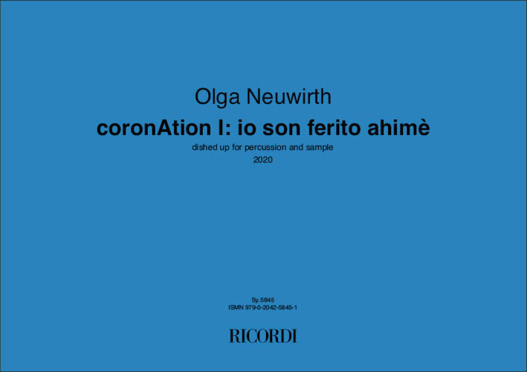 Vorderes Coverbild coronAtion I: io son ferito ahimè