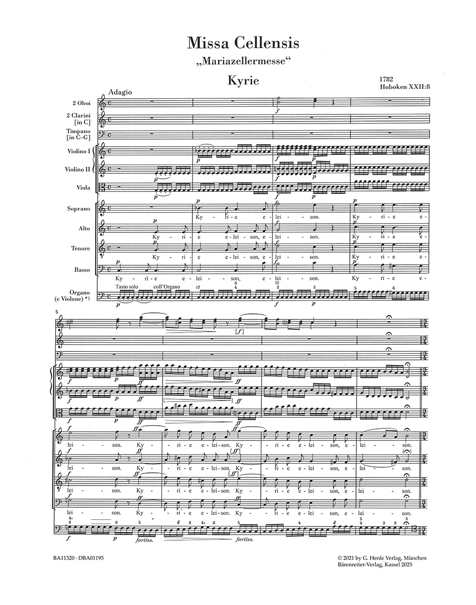 Anderes Coverbild Missa Cellensis Hob. XXII:8 "Mariazellermesse"