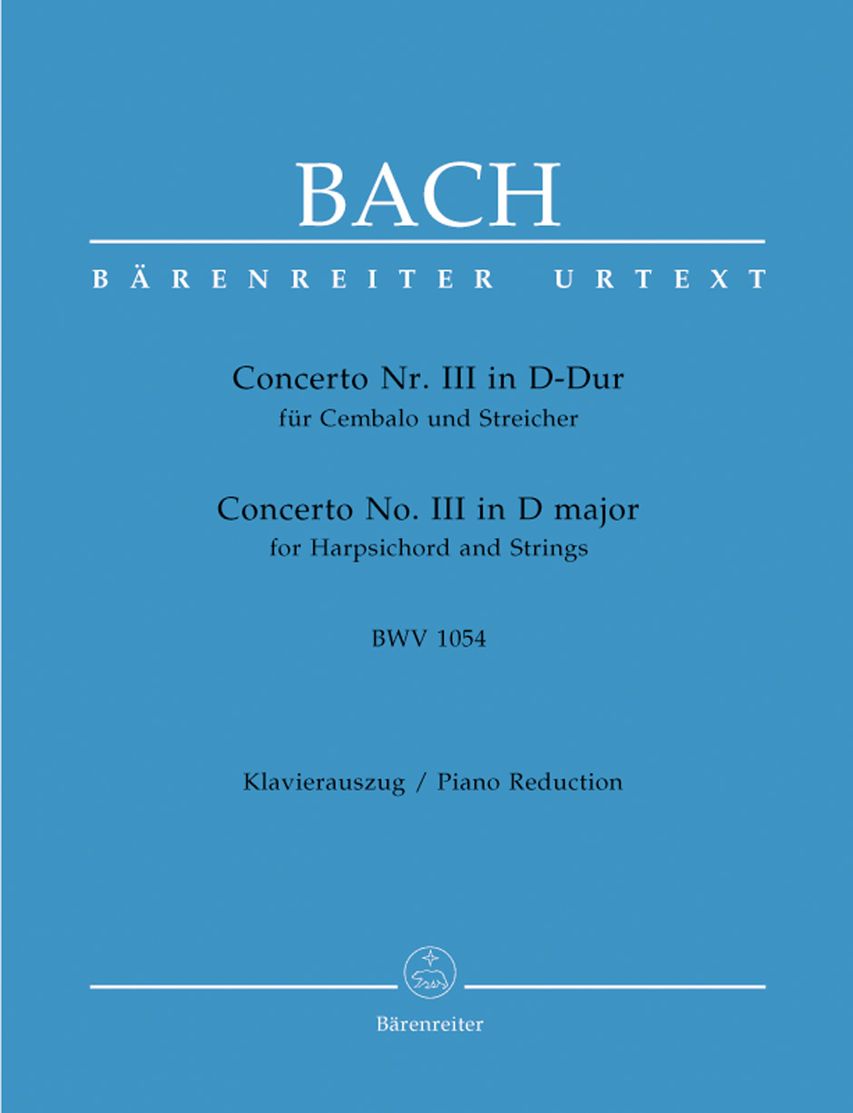 Vorderes Coverbild Concerto für Cembalo und Streicher Nr. 3 D-Dur BWV 1054