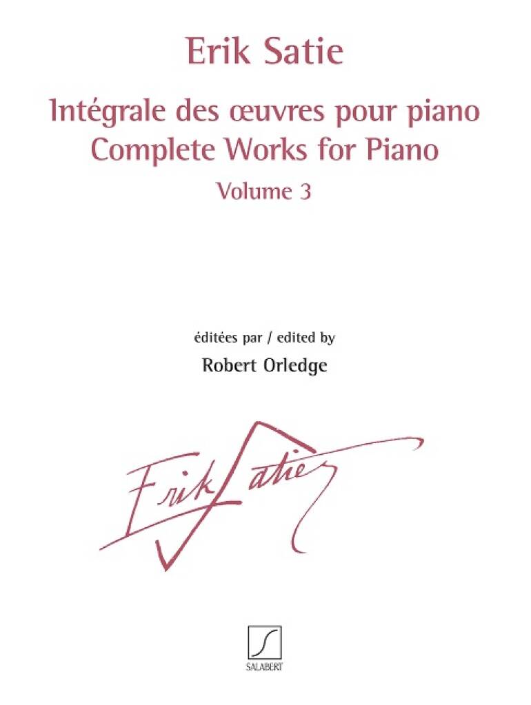 Vorderes Coverbild Intégrale des œuvres pour piano volume 3