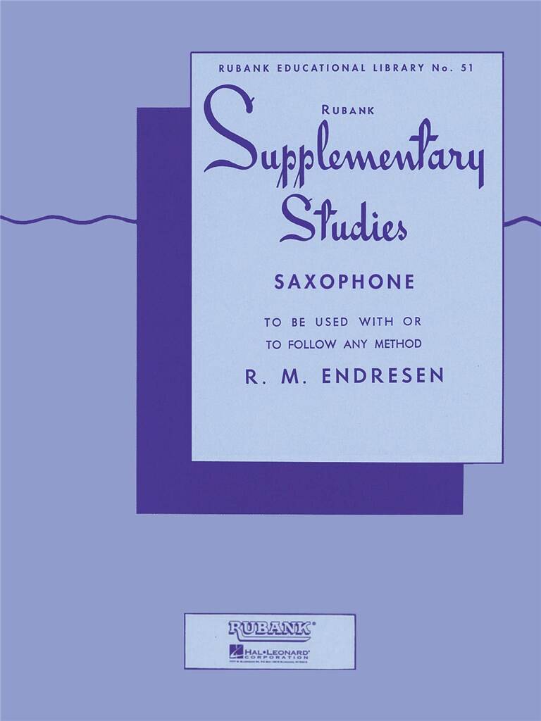 Vorderes Coverbild Supplementary Studies for saxophone