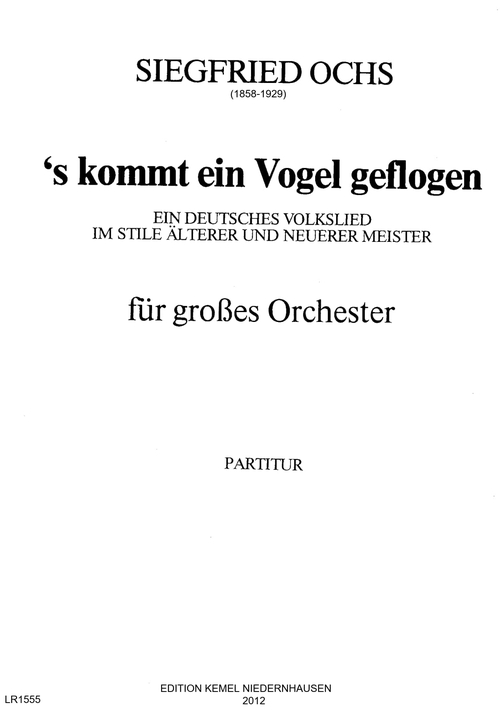 Vorderes Coverbild 's kommt ein Vogel geflogen