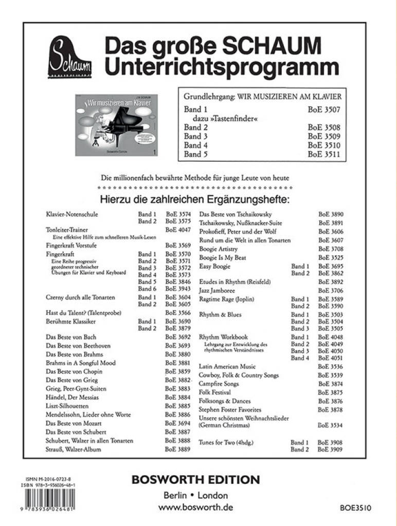 Anderes Coverbild Wir musizieren am Klavier Band 4