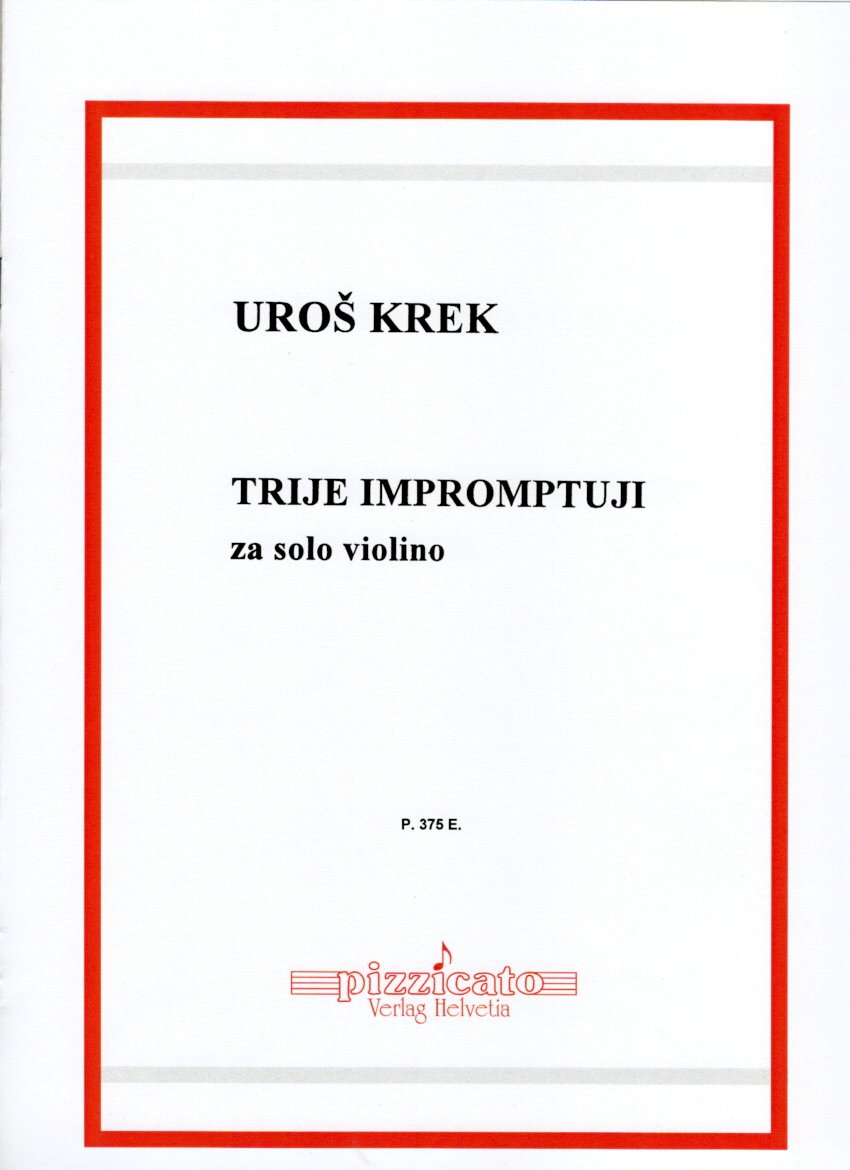 Vorderes Coverbild Trije impromptiji / Three impromptus