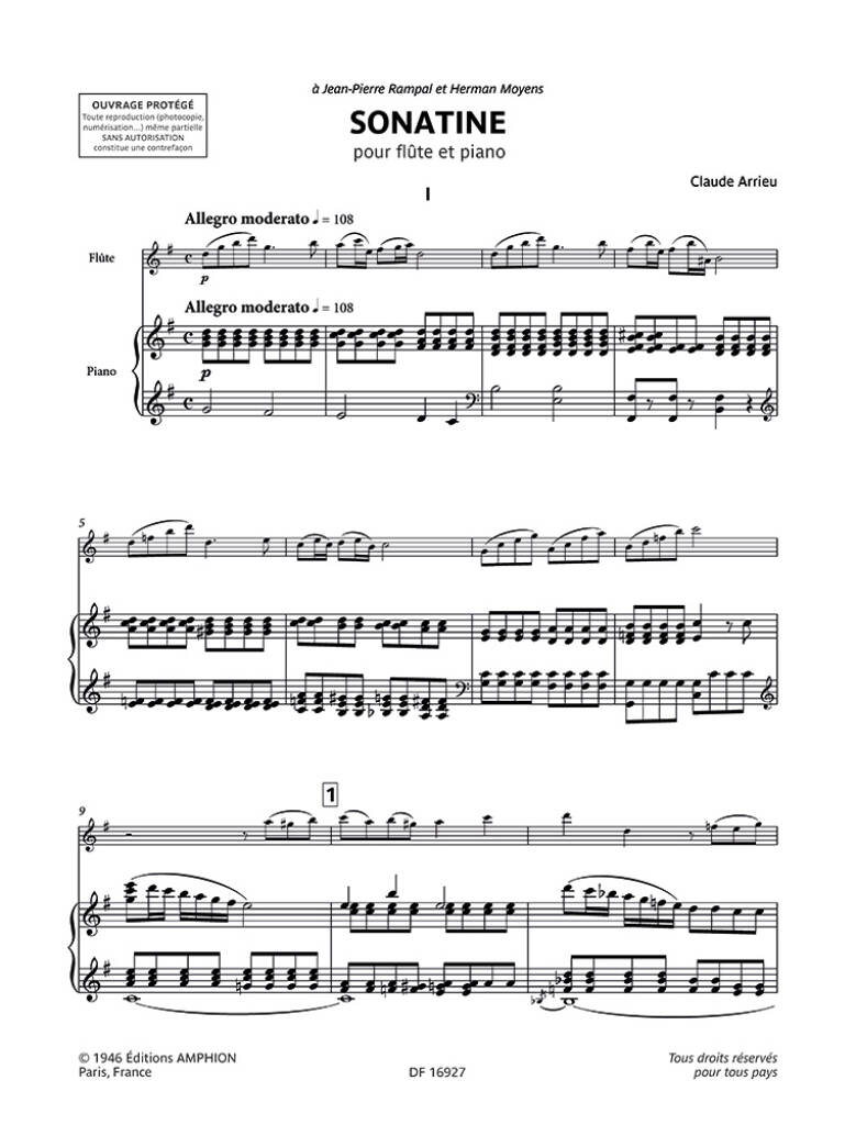 Anderes Coverbild Sonatine pour flûte et piano