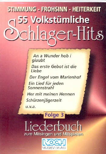 Vorderes Coverbild 55 volkstümliche Schlager-Hits Folge 3