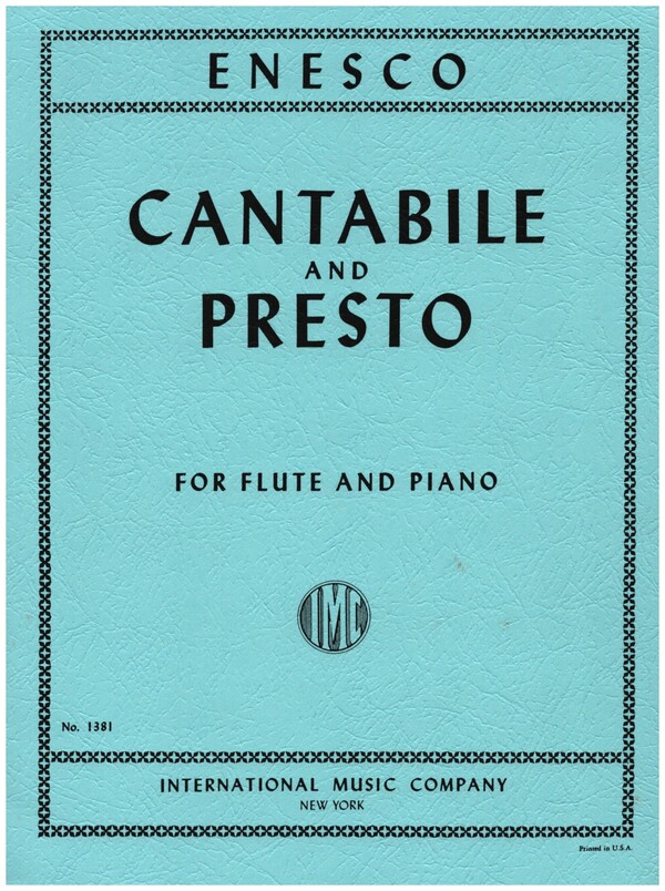 Vorderes Coverbild Cantabile and Presto