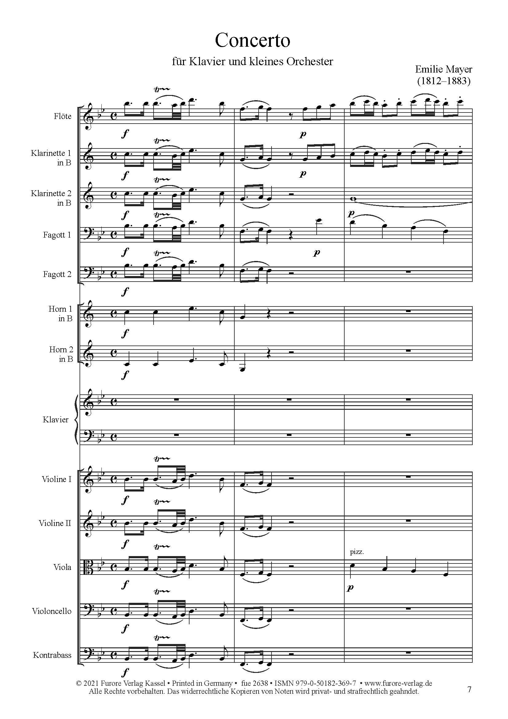 Anderes Coverbild Concerto für Klavier und kleines Orchester
