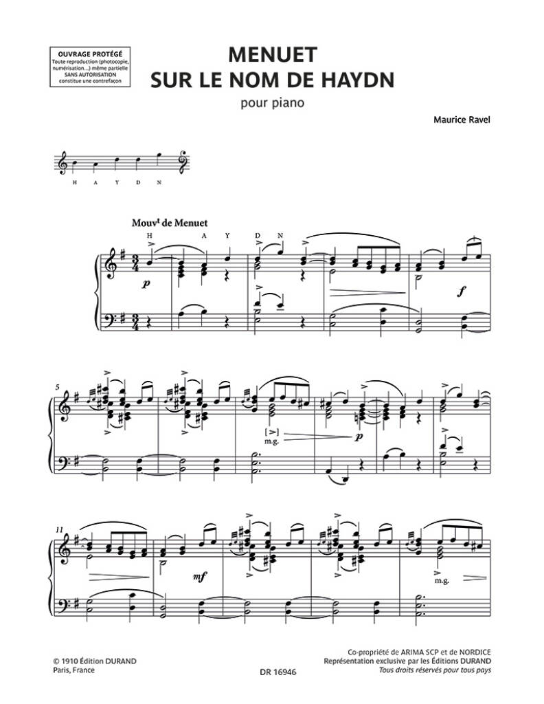 Anderes Coverbild Menuet sur le nom de Haydn
