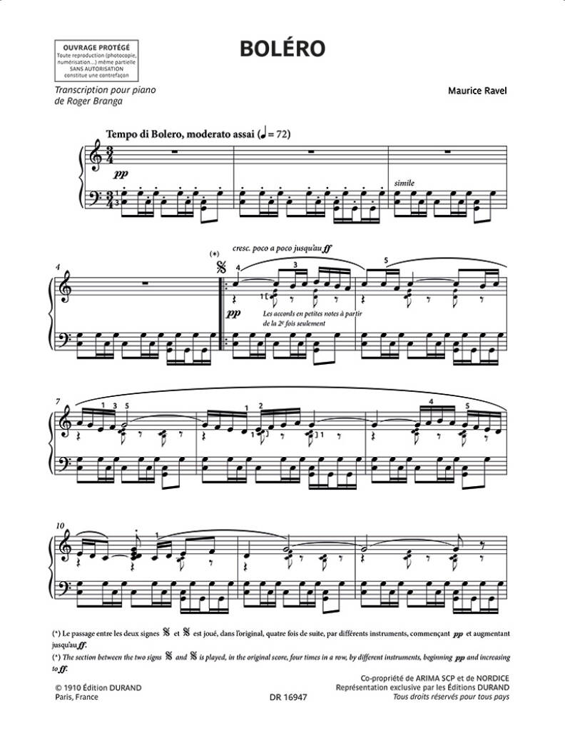 Anderes Coverbild Boléro pour piano