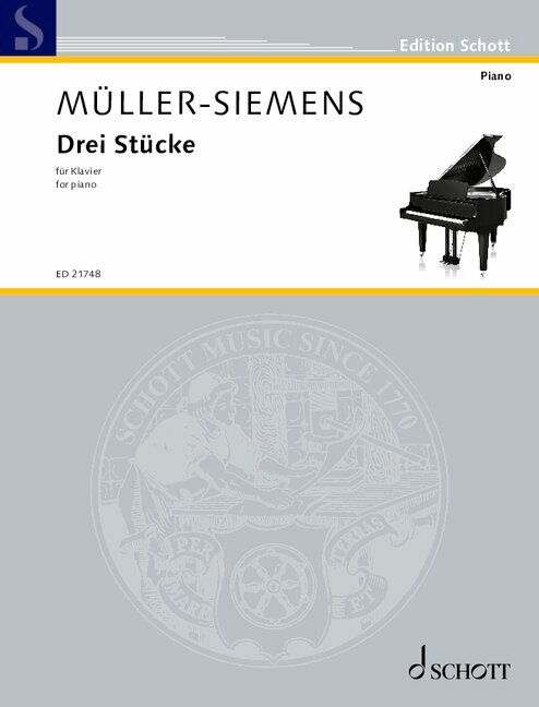 Vorderes Coverbild Drei Stücke für Klavier (2012)