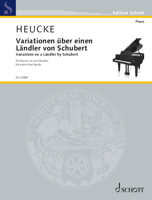 Vorderes Coverbild Variationen über einen Ländler von Schubert für Klavier zu vier Händen op. 64 (2011)