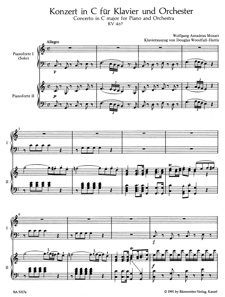 Anderes Coverbild Konzert für Klavier und Orchester Nr. 21 C-Dur KV 467