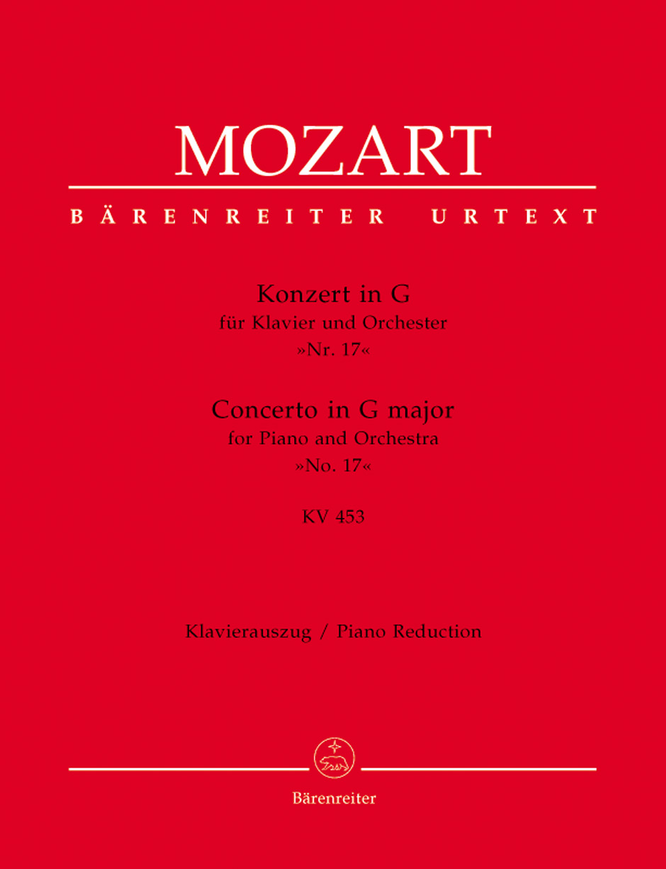 Vorderes Coverbild Konzert für Klavier und Orchester Nr. 17 G-Dur KV 453