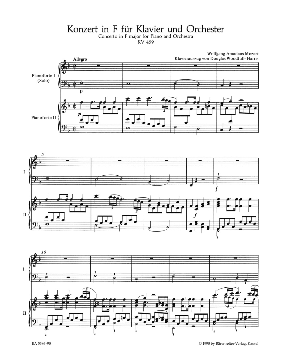Anderes Coverbild Konzert für Klavier und Orchester Nr. 19 F-Dur KV 459