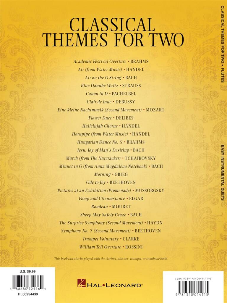 Anderes Coverbild Classical Themes for Two Flutes