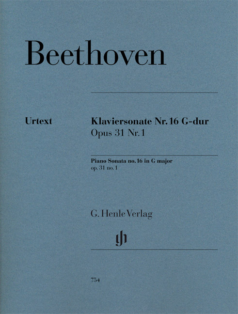 Vorderes Coverbild Klaviersonate Nr. 16 G-dur op. 31/1