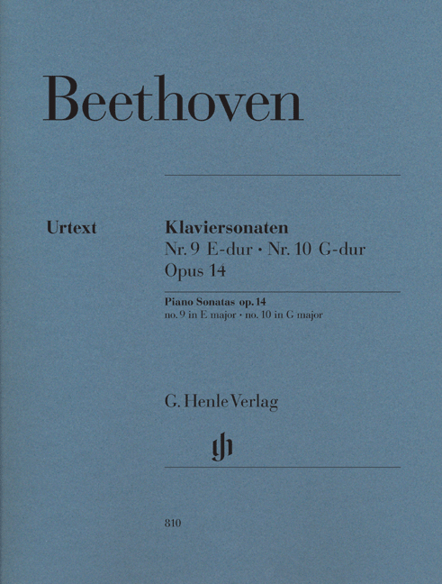 Vorderes Coverbild Klaviersonaten Nr. 9 E-dur op. 14,1 und Nr. 10 G-dur op. 14,2