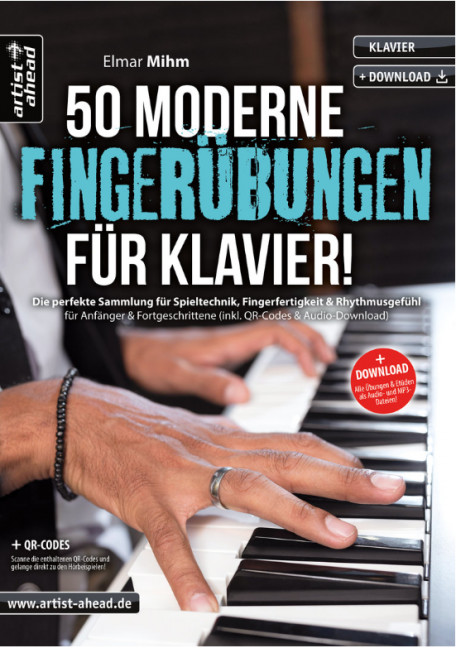 Vorderes Coverbild 50 moderne Fingerübungen für Klavier! 