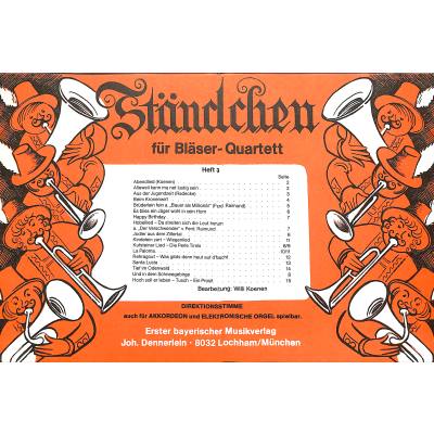 Vorderes Coverbild Ständchen für Bläser-Quartett Heft 3