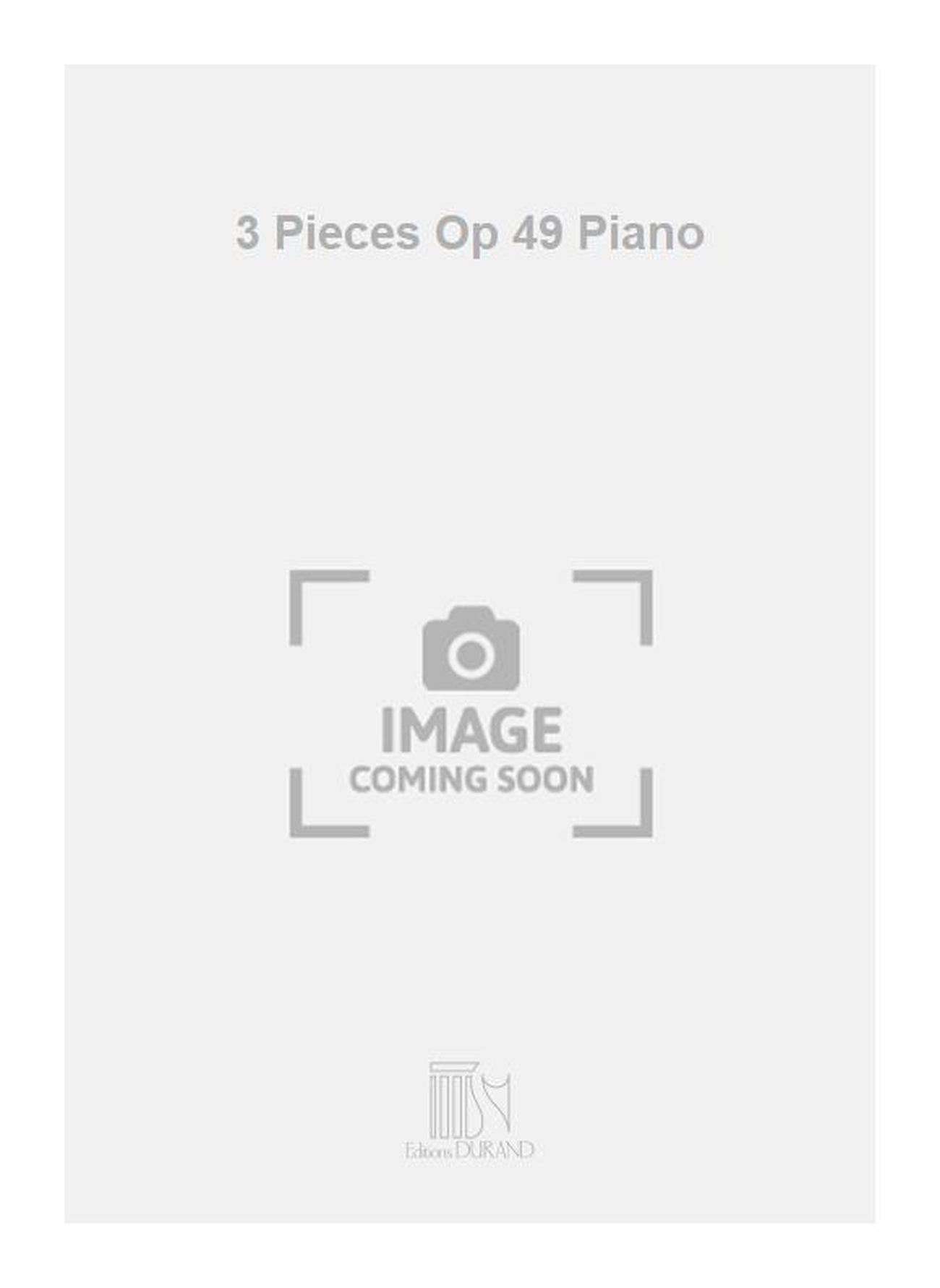 Vorderes Coverbild 3 pieces op. 49