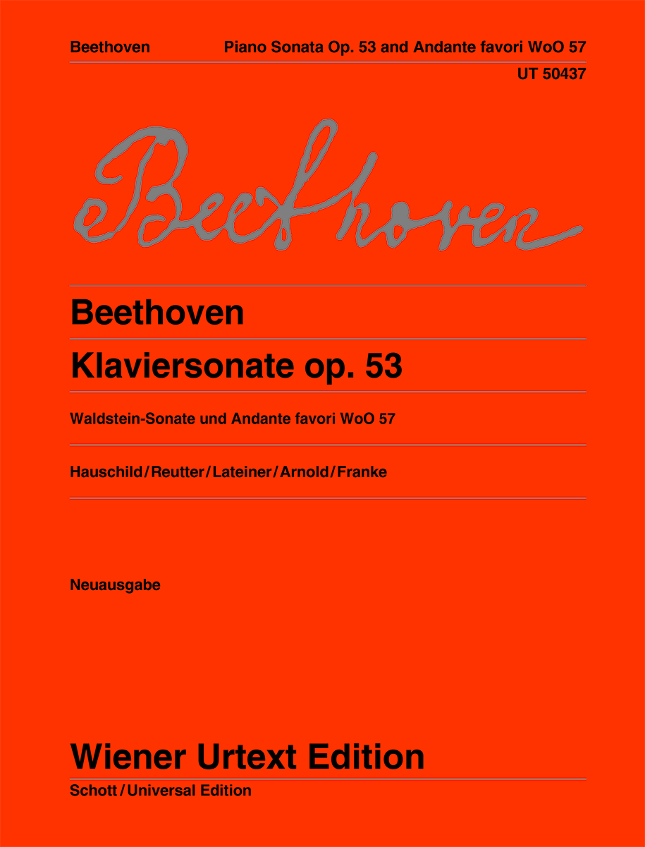 Vorderes Coverbild Klaviersonate (Waldstein-Sonate) und Andante favori C-Dur op. 53 WoO 57