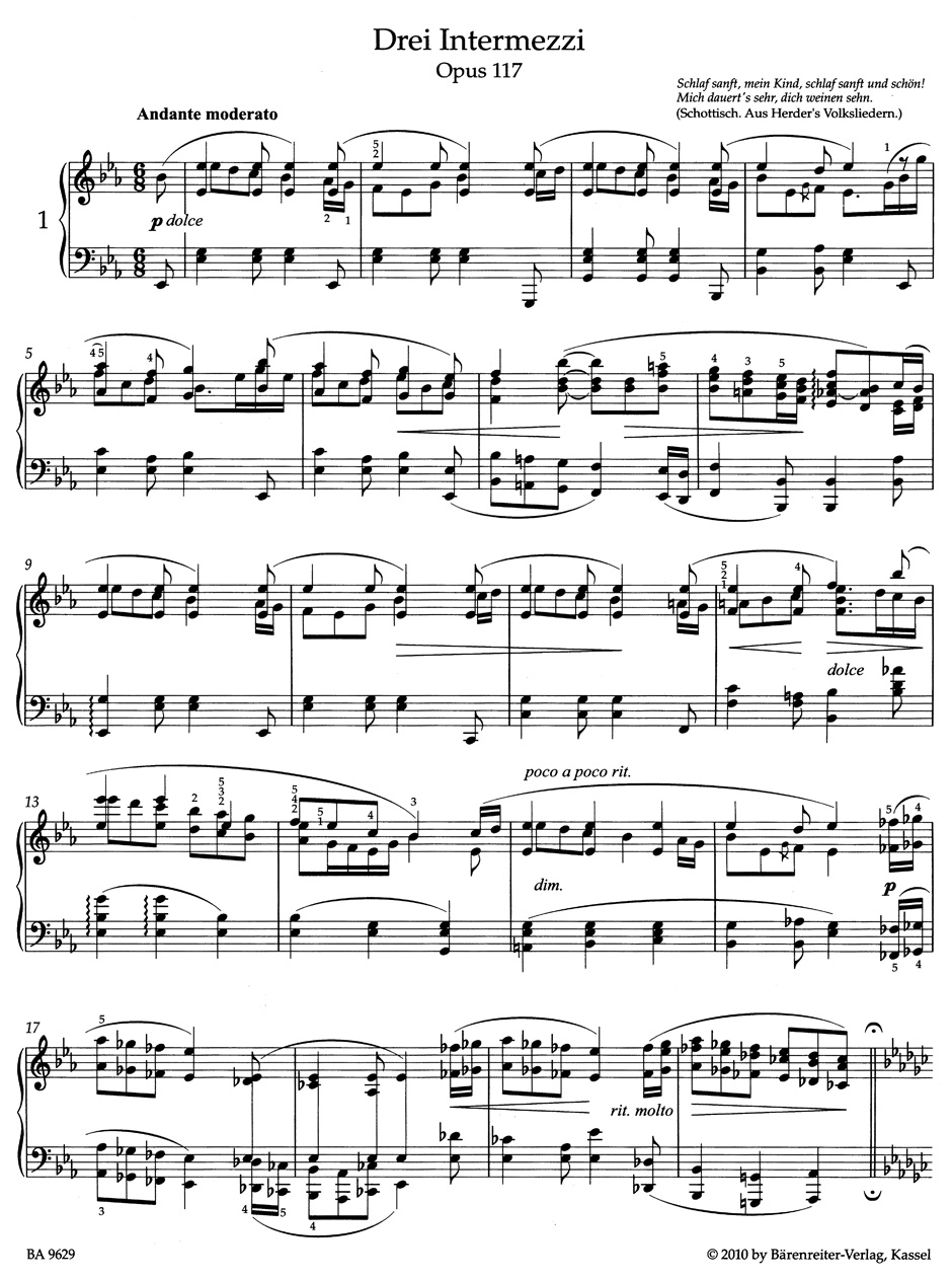 Anderes Coverbild Drei Intermezzi op. 117