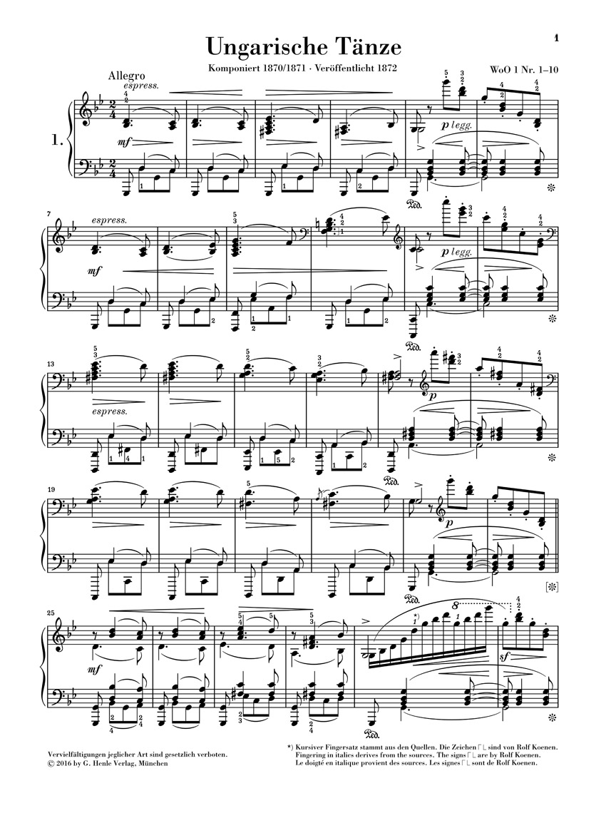 Anderes Coverbild Ungarische Tänze Nr. 1 - 10