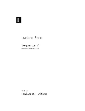 Vorderes Coverbild Sequenza VII für Oboe