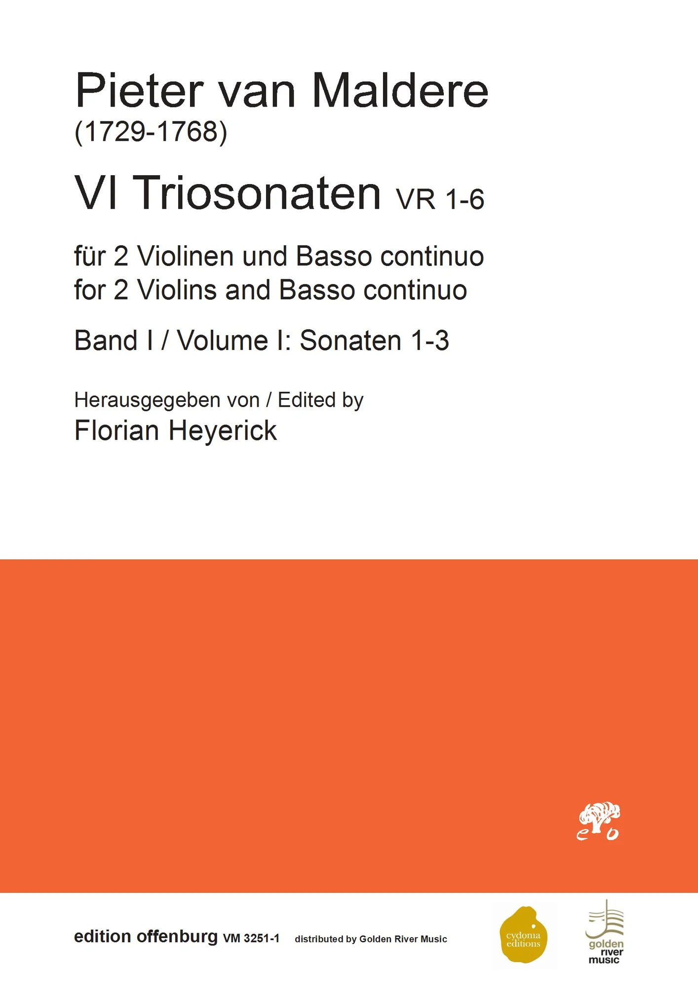 Vorderes Coverbild VI Triosonaten, Volume I (Sonata 1-3)