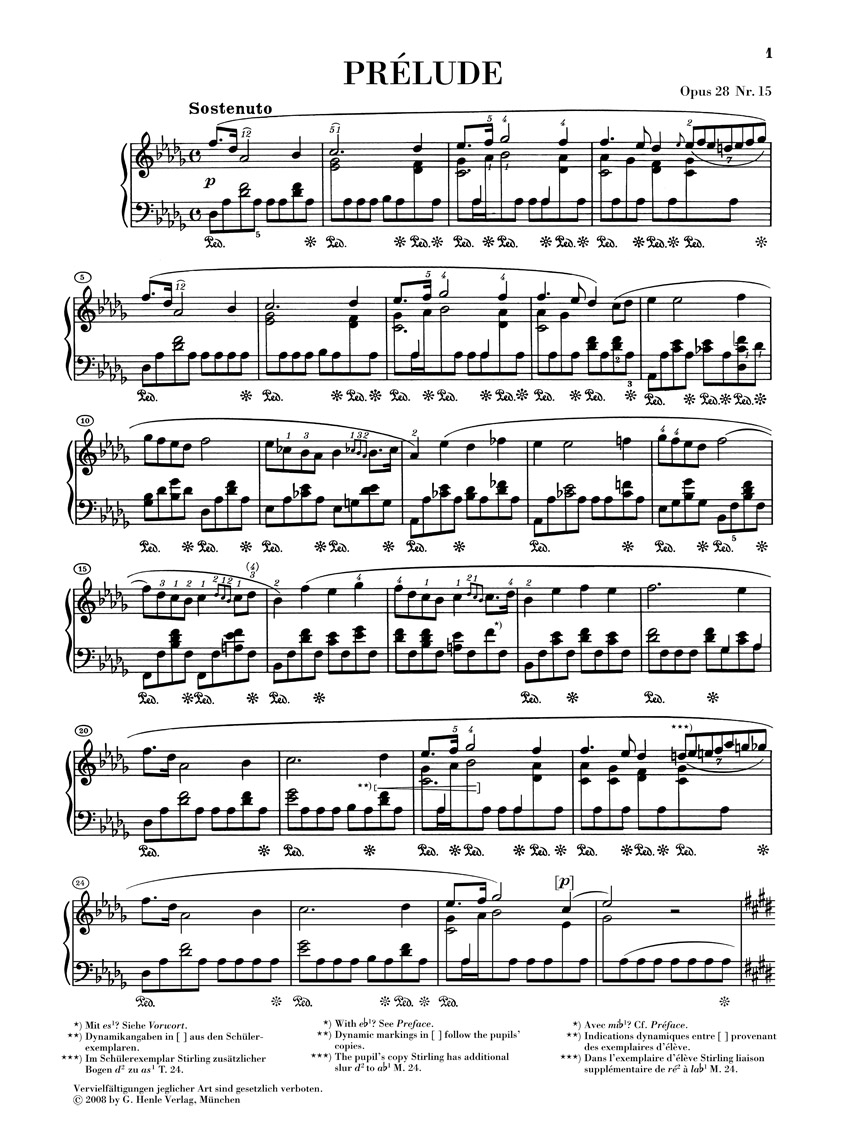 Anderes Coverbild Prélude Des-dur op. 28 Nr. 15