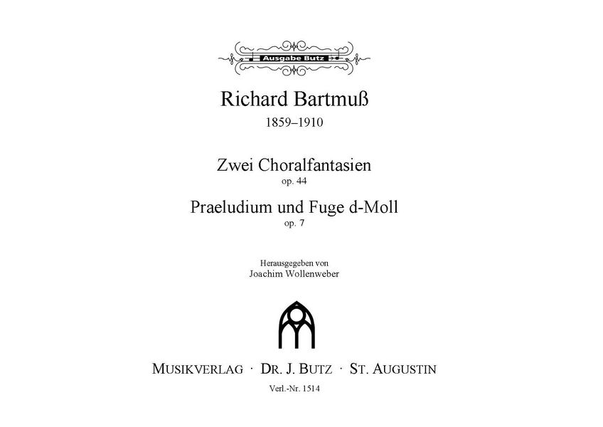 Vorderes Coverbild 2 Choralfantasien op. 44 / Präludium und Fuge d-Moll op.7