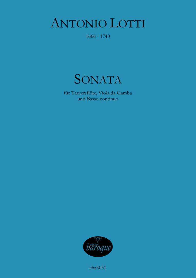 Vorderes Coverbild Sonata a3 F-Dur für Traversflöte, Viola da gamba und Bc
