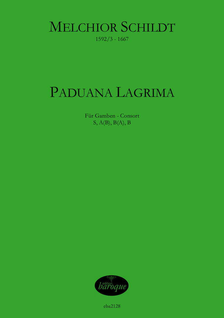 Vorderes Coverbild Paduana Lagrima für Gamben-Consort