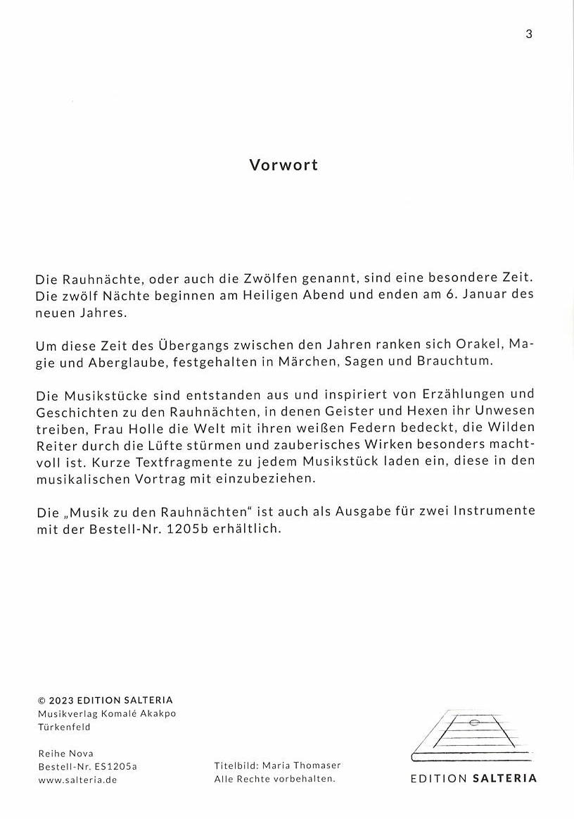 Anderes Coverbild Musik zu den Rauhnächten