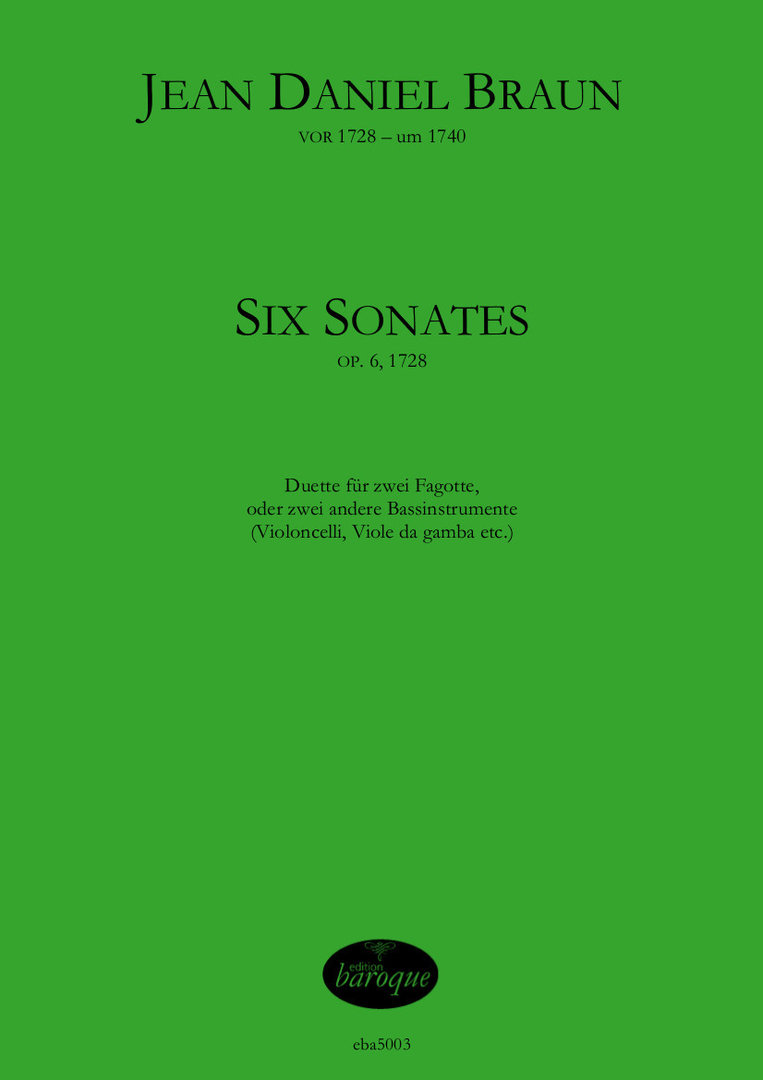 Vorderes Coverbild Six Sonates op. 6