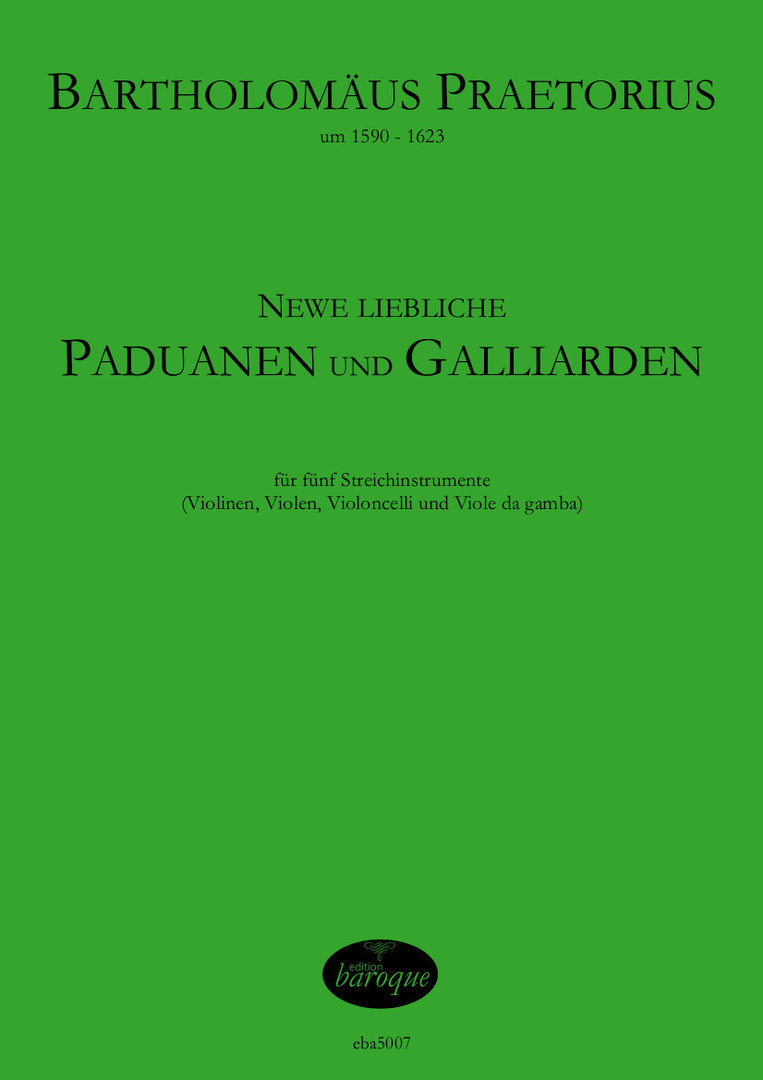 Vorderes Coverbild Newe und liebliche Paduanen und Galliarden