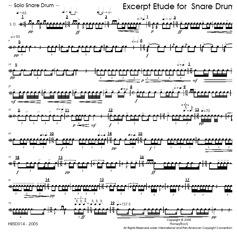 Anderes Coverbild Excerpt Etude for Snare Drum