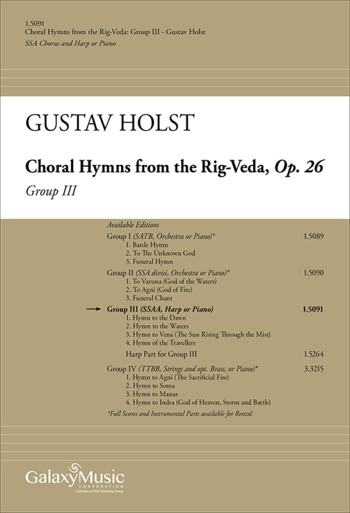 Vorderes Coverbild Choral Hymns from the Rig-Veda, Group 3