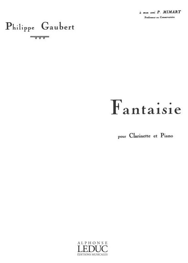 Vorderes Coverbild Fantaisie pour clarinette et piano