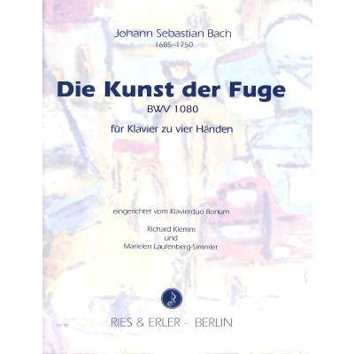 Vorderes Coverbild Die Kunst der Fuge für Klavier zu vier Händen BWV 1080