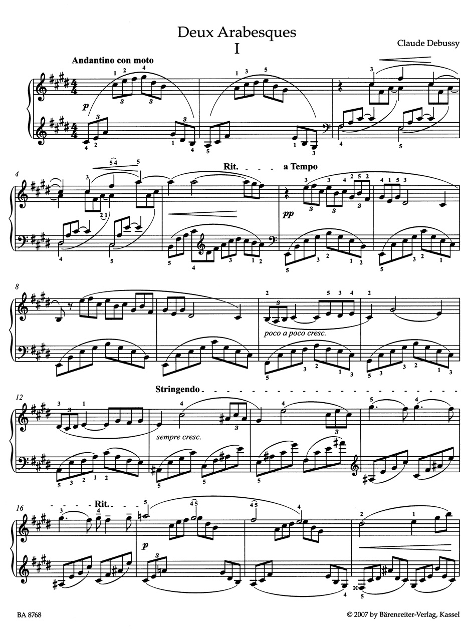 Anderes Coverbild Deux Arabesques für Klavier