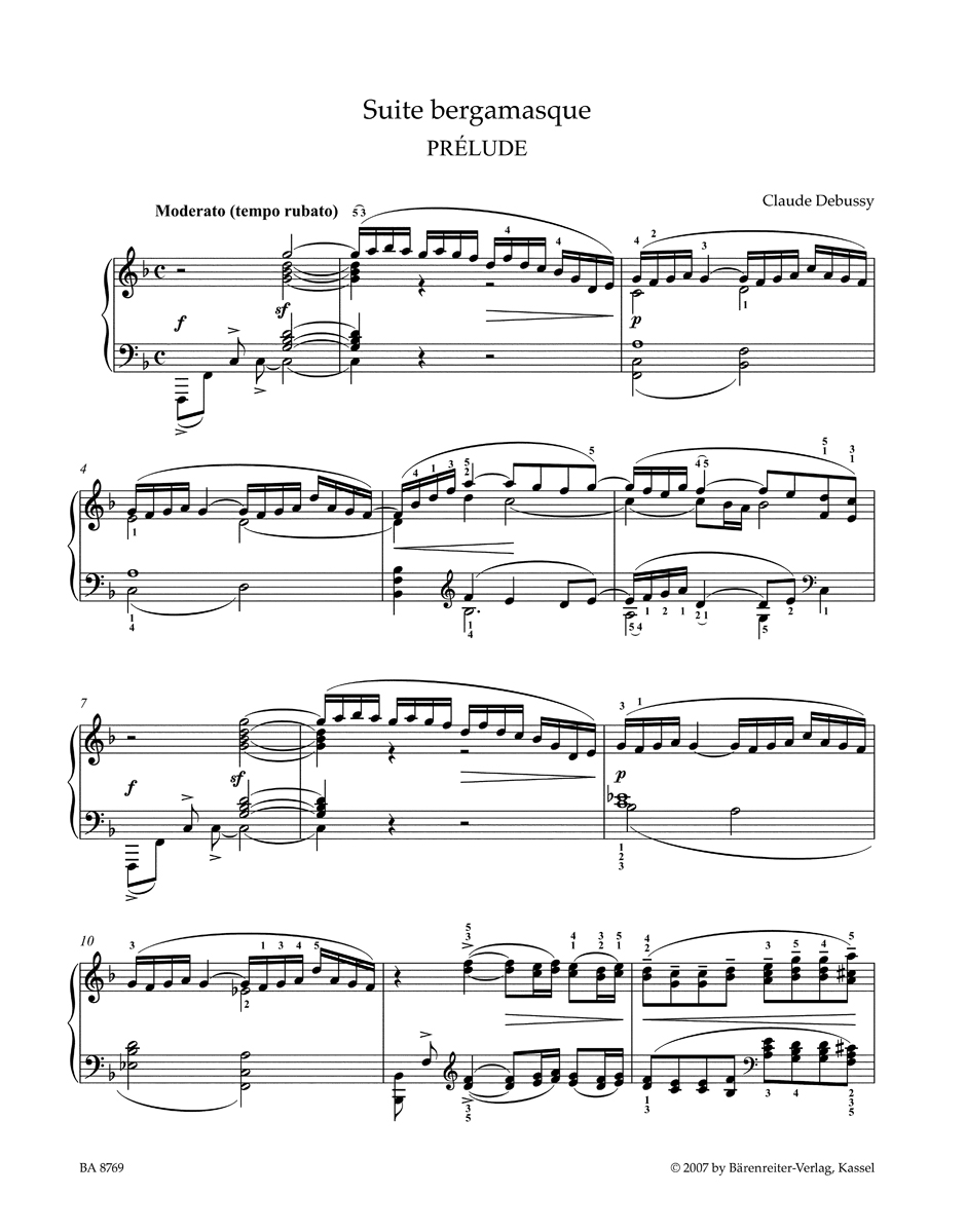 Anderes Coverbild Suite bergamasque für Klavier