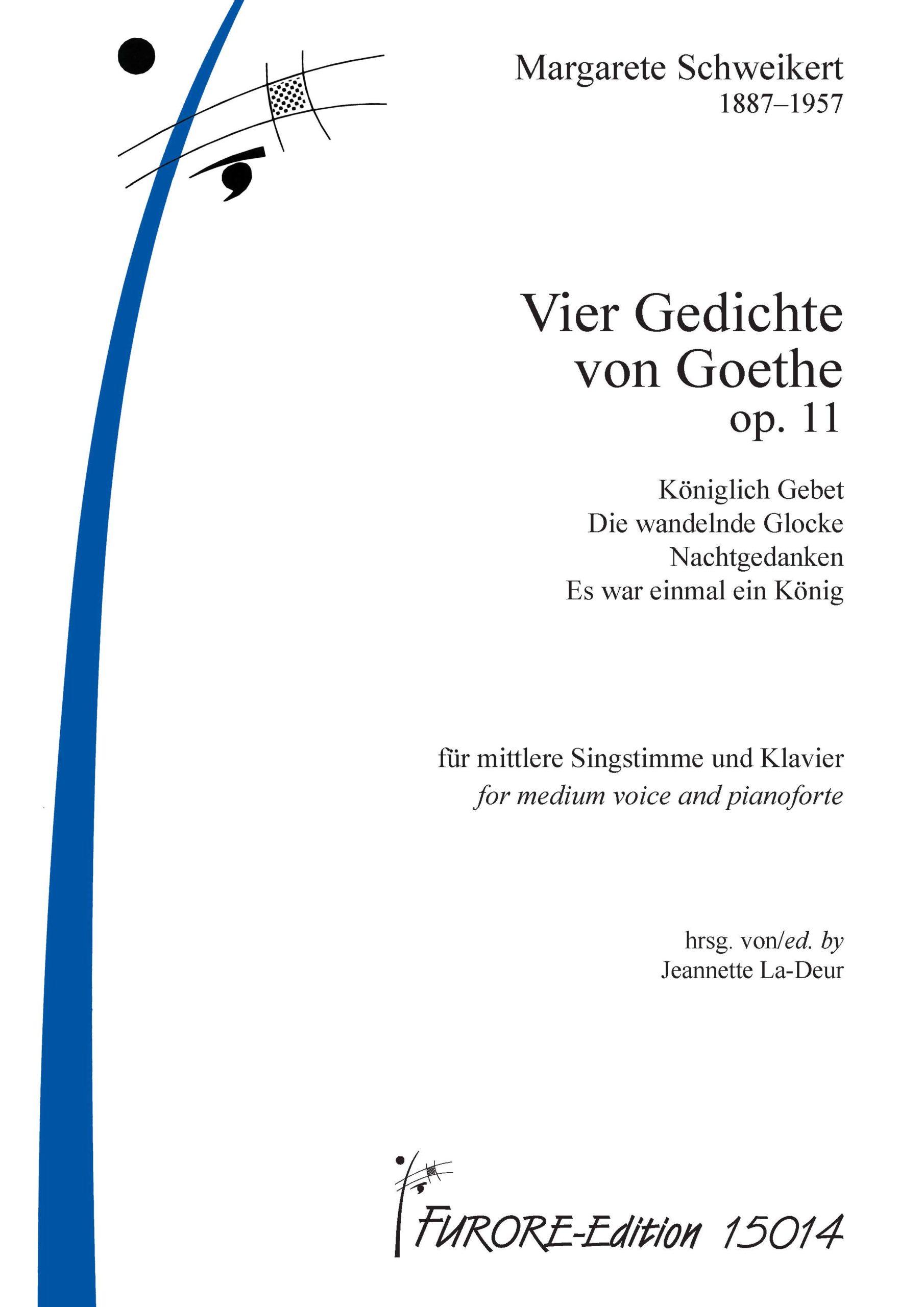Vorderes Coverbild Vier Gedichte von Goethe op. 11